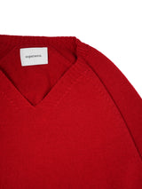 superNova. スーパーノヴァ Whole Garment V-Neck – Super Fine Merino ホールガーメントVネックスーパーファインメリノ 通販 レッド