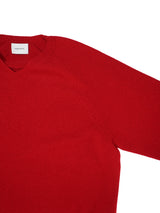 superNova. スーパーノヴァ Whole Garment V-Neck – Super Fine Merino ホールガーメントVネックスーパーファインメリノ 通販 レッド