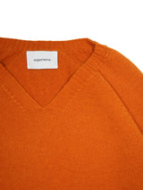 superNova. スーパーノヴァ Whole Garment V-Neck – Super Fine Merino ホールガーメントVネックスーパーファインメリノ 通販 オレンジ