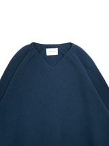 superNova. スーパーノヴァ Whole Garment V-Neck – Super Fine Merino ホールガーメントVネックスーパーファインメリノ 通販 ネイビー