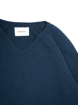 superNova. スーパーノヴァ Whole Garment V-Neck – Super Fine Merino ホールガーメントVネックスーパーファインメリノ 通販 ネイビー
