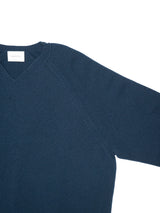 superNova. スーパーノヴァ Whole Garment V-Neck – Super Fine Merino ホールガーメントVネックスーパーファインメリノ 通販 ネイビー