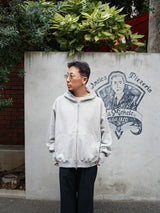 superNova.Oversized Jacquard Sweat Zip Hoodie オーバーサイズジャガードスウェットジップフーディー 通販 グレー