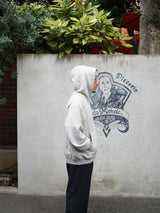 superNova.Oversized Jacquard Sweat Zip Hoodie オーバーサイズジャガードスウェットジップフーディー 通販 グレー 着用イメージ