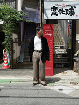 superNova. Wide Gun Club Check Utility Trousers ワイドガンクラブチェックユーティリティートラウザーズ 通販 ブラウン 着用イメージ