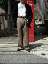 superNova. Wide Gun Club Check Utility Trousers ワイドガンクラブチェックユーティリティートラウザーズ 通販 ブラウン 着用イメージ