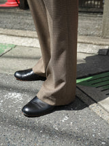 superNova. Wide Gun Club Check Utility Trousers ワイドガンクラブチェックユーティリティートラウザーズ 通販 ブラウン 着用イメージ