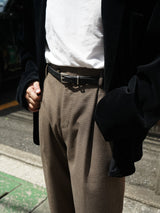 superNova. Wide Gun Club Check Utility Trousers ワイドガンクラブチェックユーティリティートラウザーズ 通販 ブラウン 着用イメージ