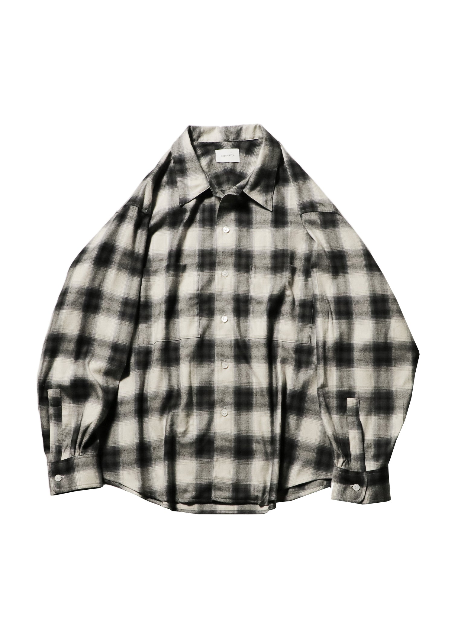 superNova."Split yoke big shirt - Ombre check"